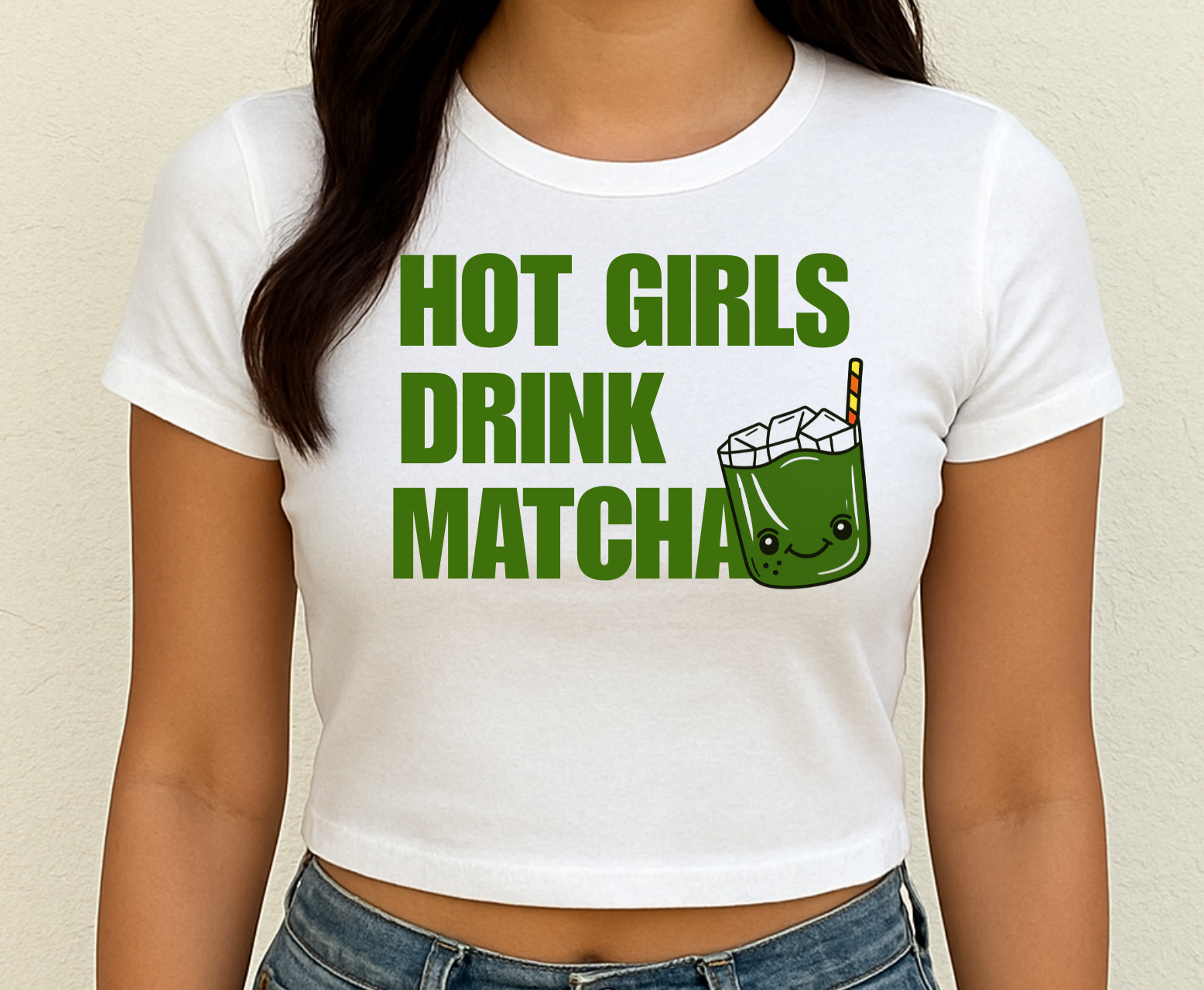 Hot Girls Drink Matcha – Crop T-Shirt