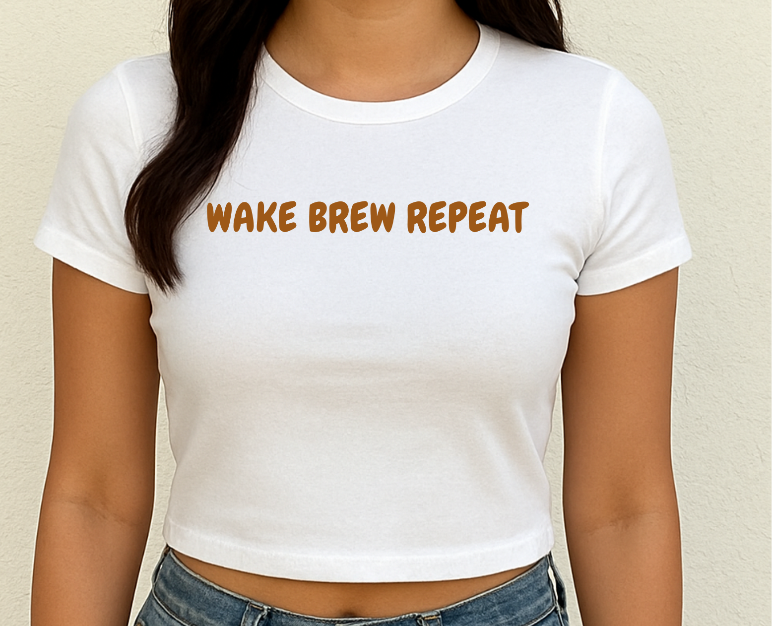 ☕ Wake Brew Repeat – Crop Tee