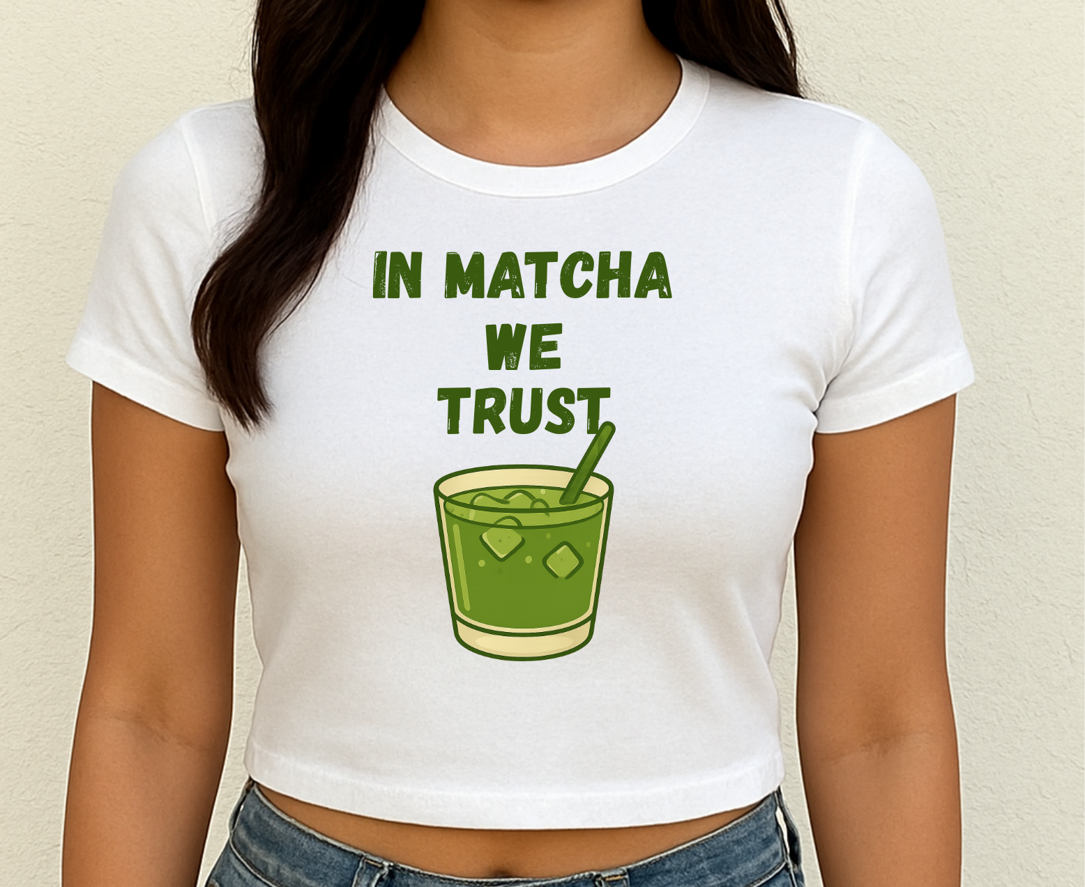In Matcha We Trust – Crop T-Shirt