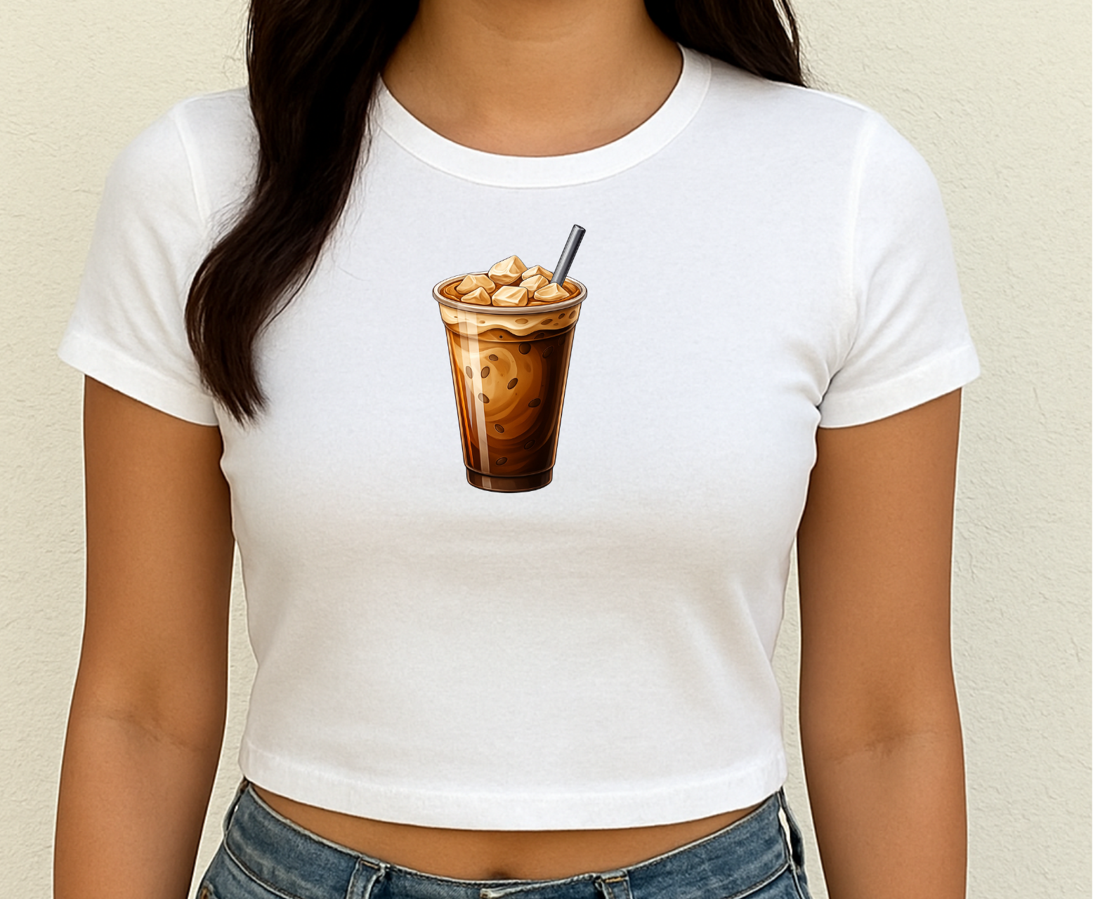 ❄️ Iced Coffee Vibes – Crop Tee