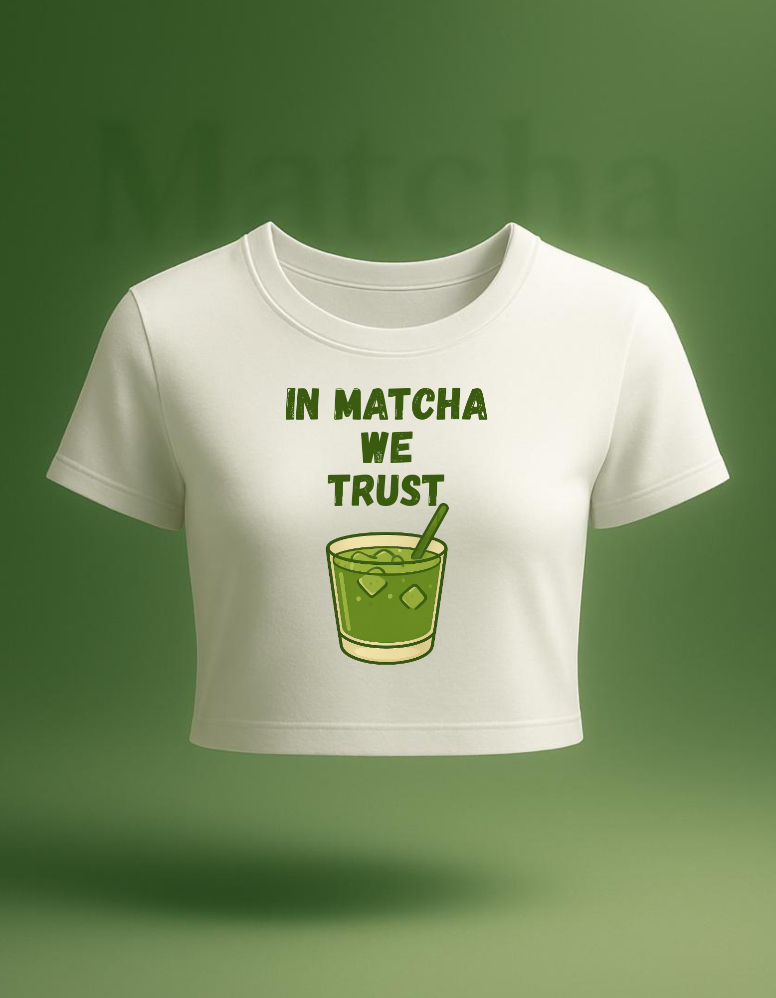 In Matcha We Trust – Crop T-Shirt