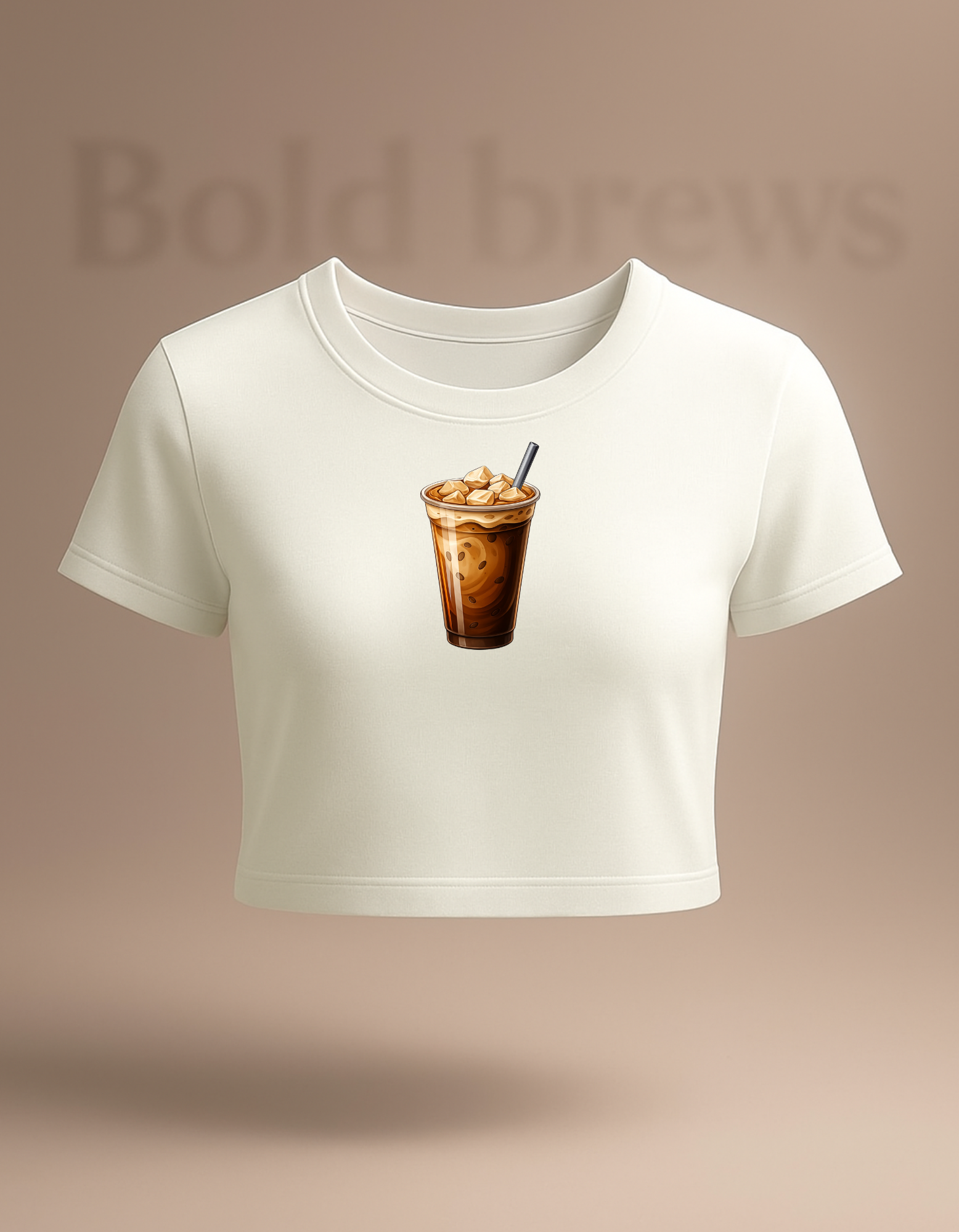 ❄️ Iced Coffee Vibes – Crop Tee