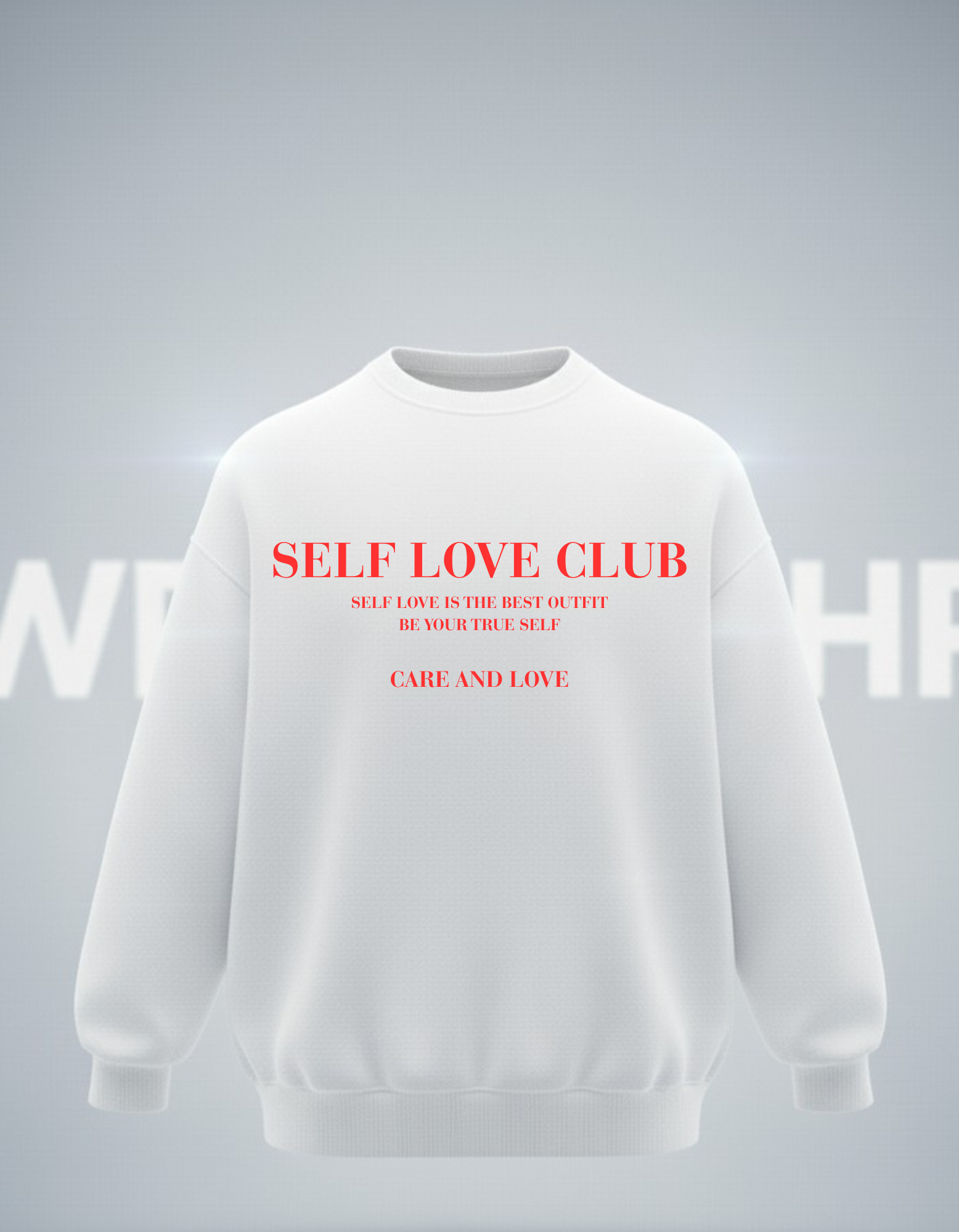 "SELF LOVE CLUB" Oversized Wellness Sweatshirt