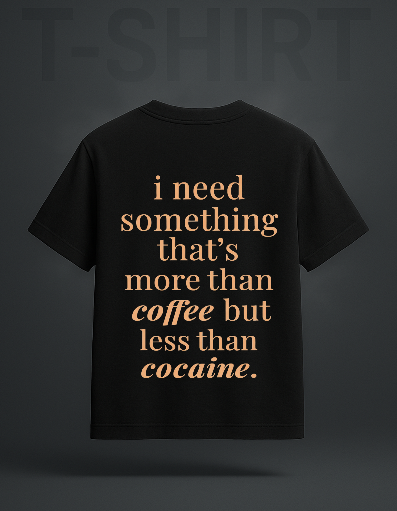 "MORE THAN COFFEE" Statement T-Shirt | Black & Mocha Typography